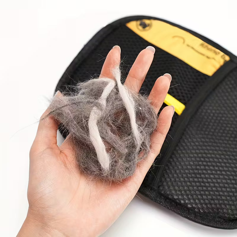 Pet Hair Removal Glove with Dual-Sided Electrostatic Bristles
